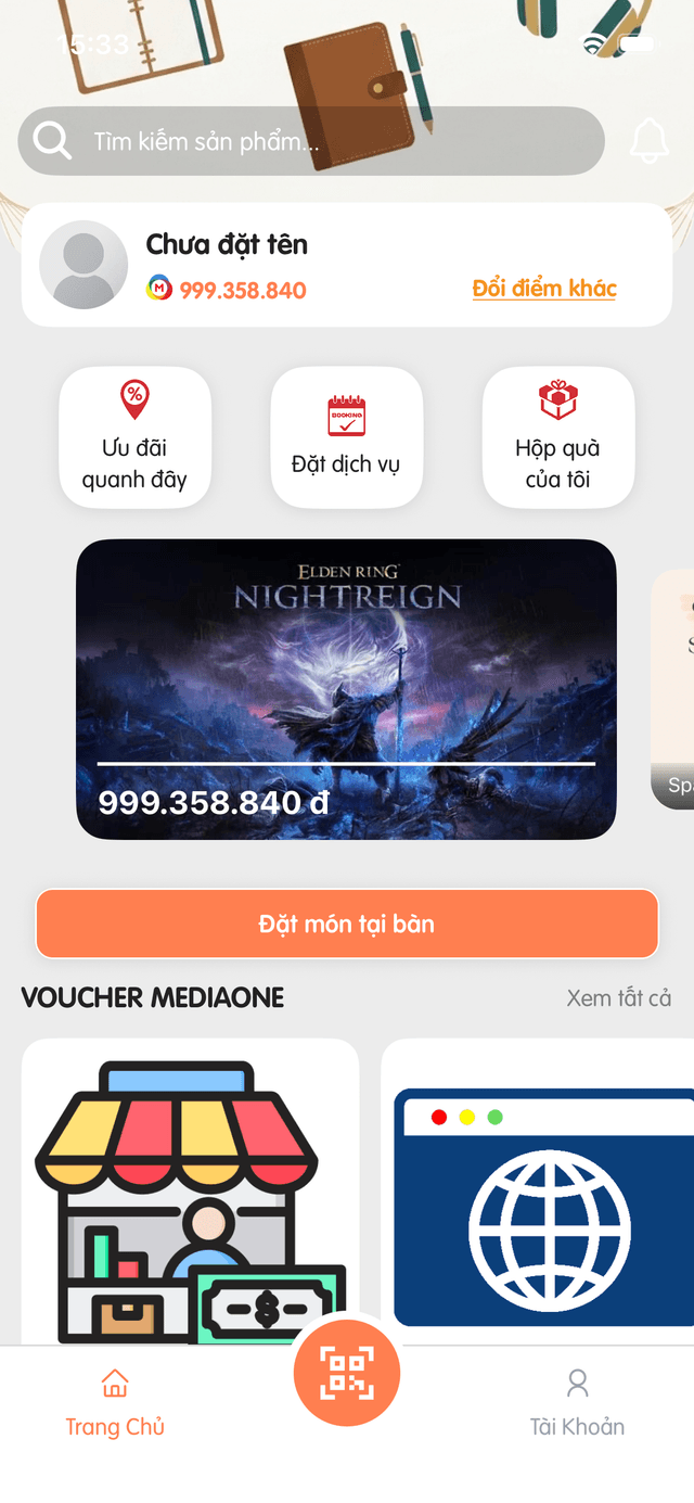 Giao diện ứng dụng mOnet