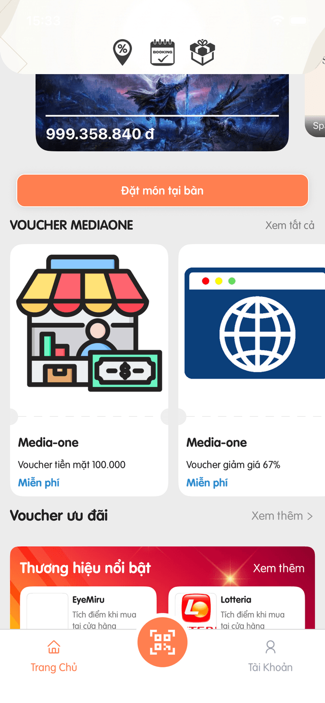 Màn hình Đổi thưởng